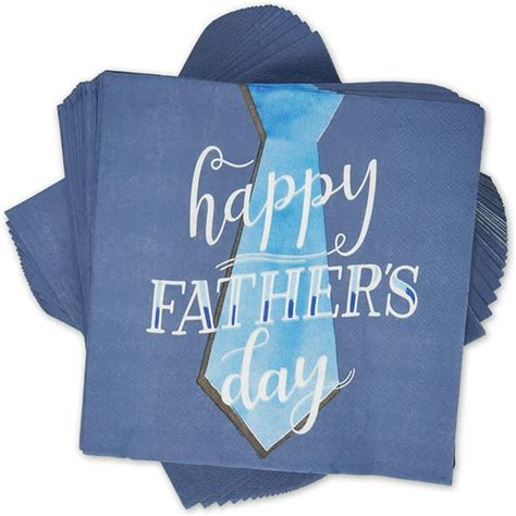 100 Pack Luncheon Napkins 2 Ply Happy Fathers Day Disposable Paper
