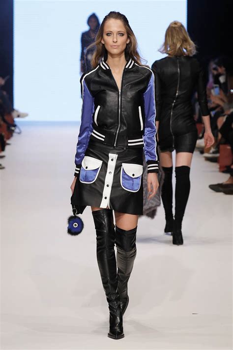 Models walks the runway during Platform Fashion - Leather Celebrities