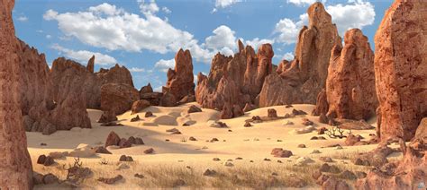 Rock Desert Landscape 3d Model Turbosquid 1282096