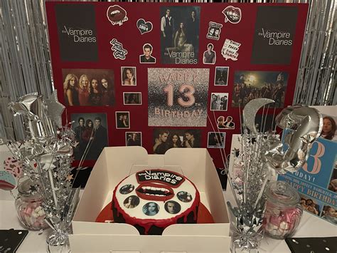 Vampire Diaries Themed Party Diy Decoration Board In 2021 Vampire