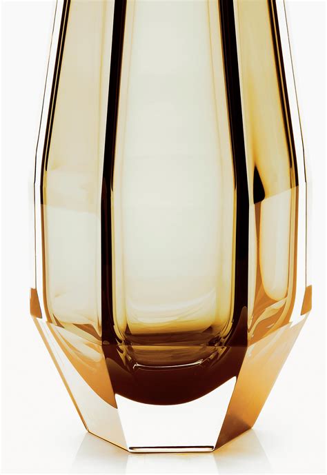 21st Century Alessandro Mendini Gemella Murano Glass Vase Amber Yellow For Sale At 1stdibs