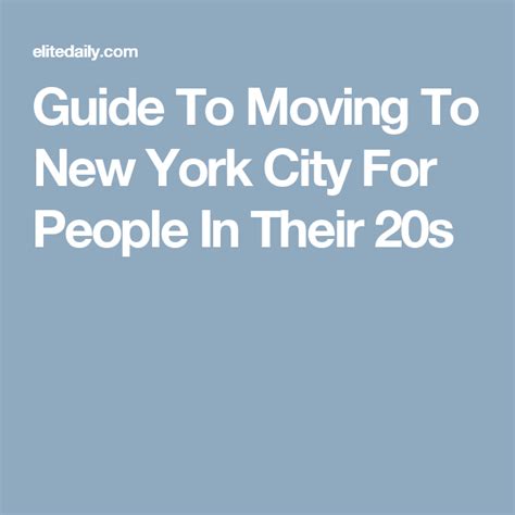 Everything A 20 Something Needs To Know Before Moving To New York City