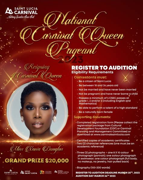 National Carnival Queen Pageant Auditions Set St Lucia News Now