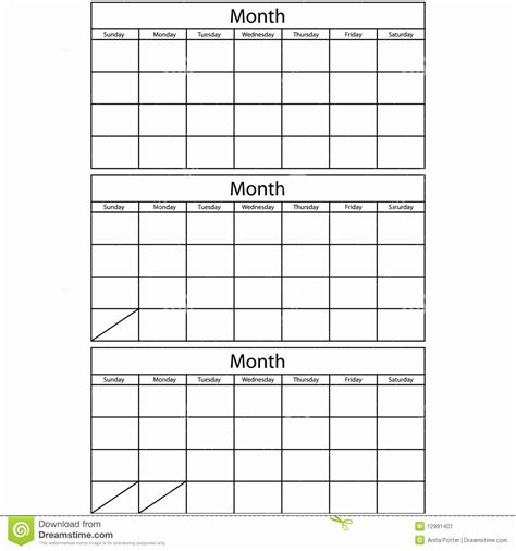 3 Month Editable Calendar Template Example Calendar Printable