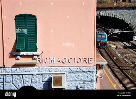 Riomaggiore Train Station Cinque Terre Italy Stock Photo Alamy