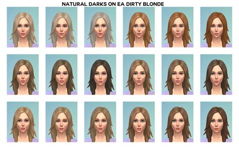Sims 4 Hair Color Swatches