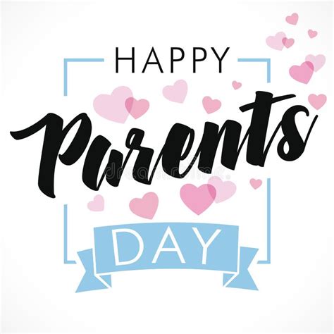 Happy Parents Day Beautiful Greeting Card Poster Stock Vector