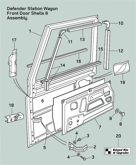 Land Rover Defender Single Piece Front Door Assembly Rovers North