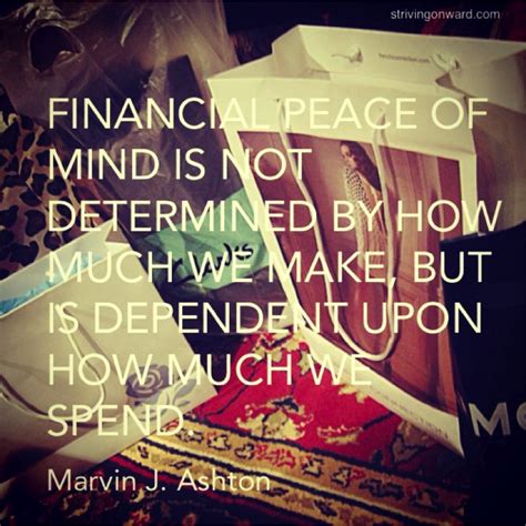 Financial Peace Of Mind Is Not Determined By How Much We Make But Is