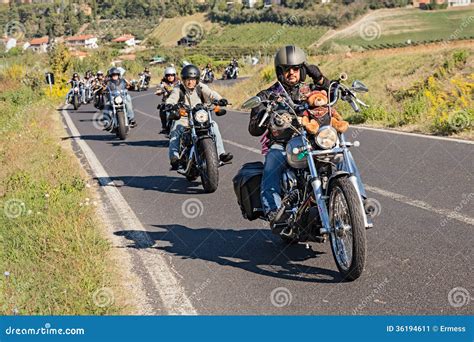 A Group Of Bikers Riding Harley Davidson Editorial Photo Image 36194611