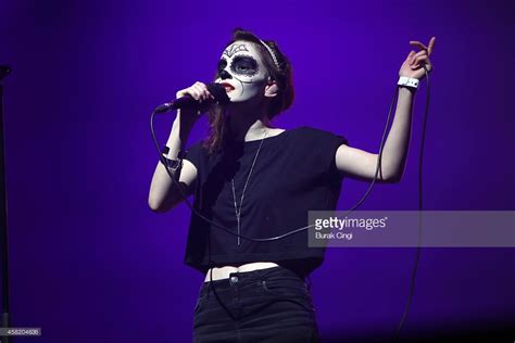 Lauren Mayberry Of Chvrches Performs On Stage For Pitchfork Music Festival At Grande Halle De La