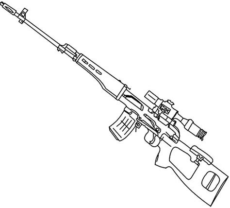 Dibujo De Rifle De Francotirador Para Colorear Dibujos Para Colorear