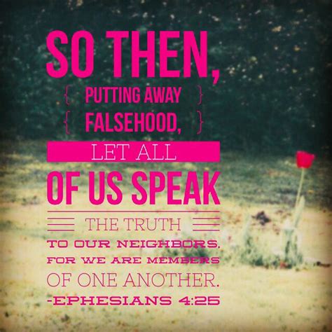 Ephesians 425 Ephesians 4 Speak The Truth Allusion Verses God Let