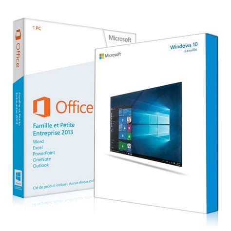 Pack Windows 10 Famille Et Office 2013 Famille Et Petites Entreprises