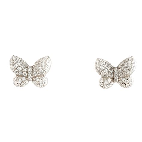 Silver Butterflies Stud Earrings The Shop N Glow Sterling Silver