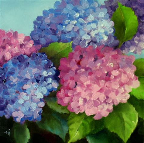 62313 63013 Hydrangea Painting Flower Art Painting Flower Art