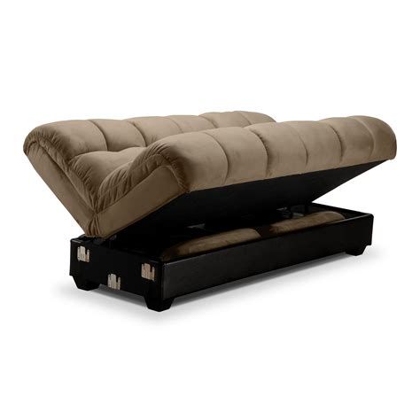 Ara Futon Sofa Bed With Storage Hazelnut Value City Furniture