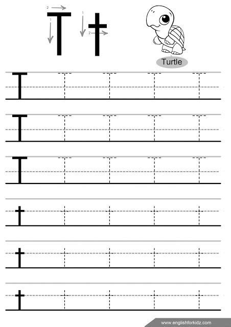 Letter t tracing worksheet, tracing letters worksheets | Letter t