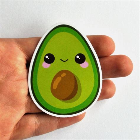 Avocado Sticker Vegan Sticker Vinyl Sticker Avocado Vinyl Sticker