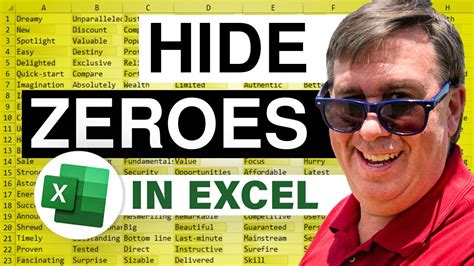 MrExcel S Learn Excel 783 Hide Zeroes YouTube