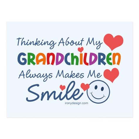I Love My Grandchildren Postcard In 2021 Grandkids