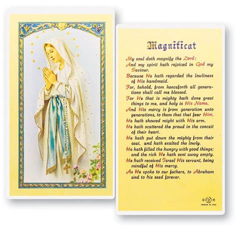 Our Lady Of Lourdes Laminated Prayer Cards 25 Pack