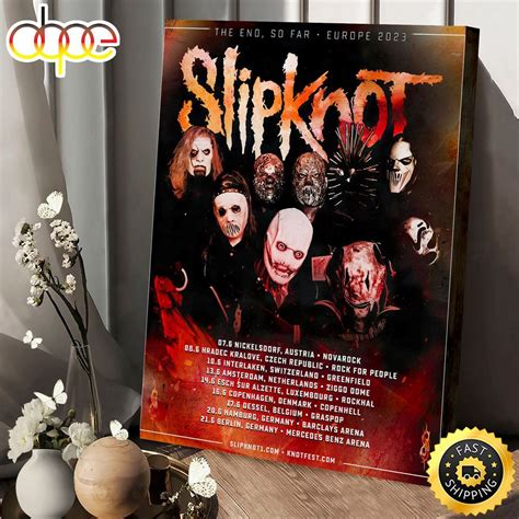 slipknot tour dates 2022 2023 poster canvas slipknot tour slipknot canvas poster