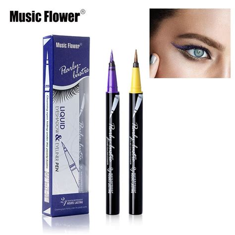 Music Flower 8 Color Metallic Glitter Liquid Eyeliner Pen Makeup