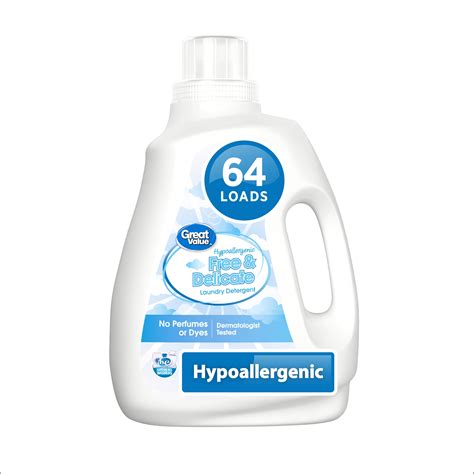 Great Value Hypoallergenic 64 Loads Free And Delicate He Liquid Laundry