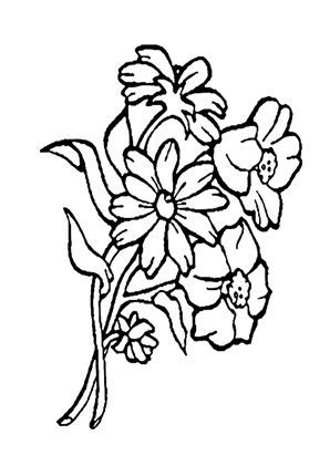 Ein blumenstrauß geht einfach immer. Blumenstrauss 41 zum Ausmalen. #Ausmalbilder | # ...