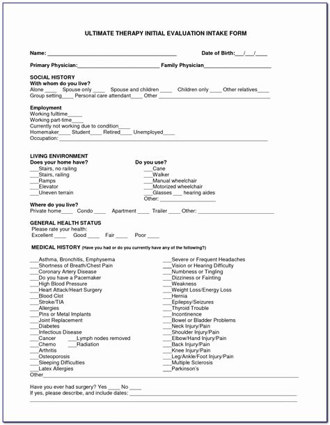 Pediatric Physical Therapy Evaluation Forms Hot Sex Picture