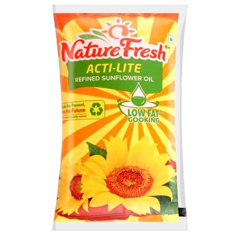 Nature Fresh Acti Lite Refined Sunflower Oil 1 L Jiomart
