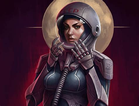 Hd Wallpaper Sci Fi Astronaut Space Suit Woman Clothing Adult