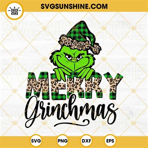 Merry Grinchmas Svg File Christmas Svg File Cut File For Etsy Hot Sex Picture