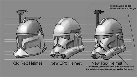 Rexs Helmet Evolution Image Clone Wars Mod Db