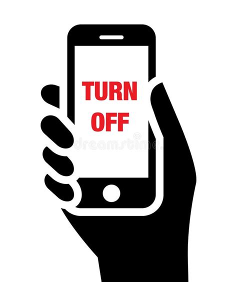 Turn Off Mobile Phones Icon Stock Vector Illustration Of Cellphone