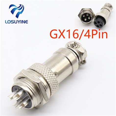 1set Gx16 4 Pin Male And Female Diameter 16mm Wire Panel Connector L72