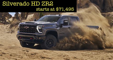 News 2024 Chevy Silverado Hd Zr2 Starts At 71495 And The Sierra Hd