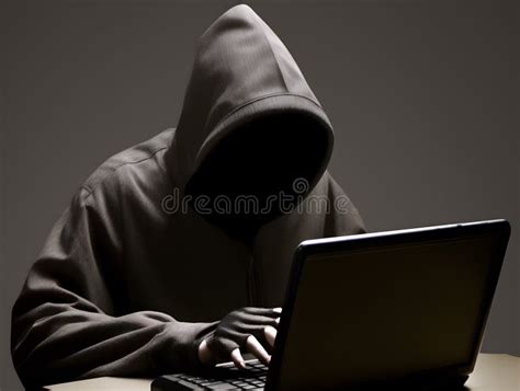Hacker Typing Laptop Concept Of Cybercrime Cyberattack Dark Web Ai