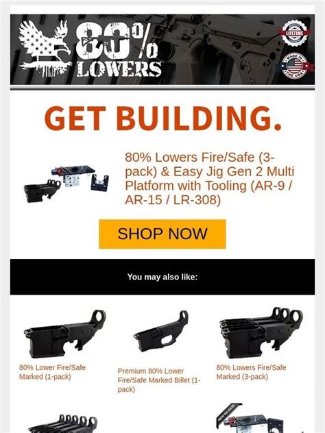 80 Lowers 80 Lowers Firesafe 3 Pack And Easy Jig Gen 2 Multi Platform With Tooling Ar 9