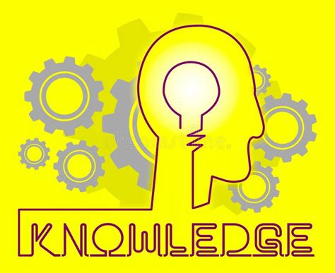 Knowledge Cogs Showing Know How And Wisdom Stock Illustration