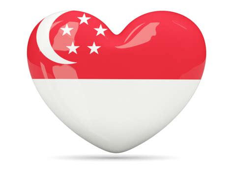 Download 177 singapore flag icons. Heart icon. Illustration of flag of Singapore