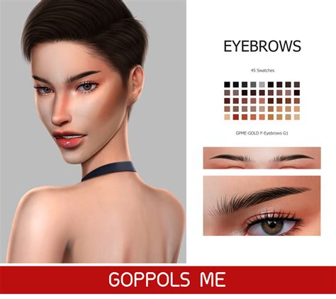 Goppols Me Gpme Gold F Eyebrows G1 45 Swatches Download Hq