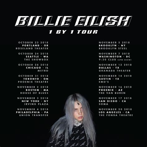 Billie Eilish Announces 1 By 1 North American Tour Beyond The Stage