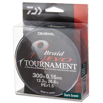 Fir Textil Daiwa Tournament 8 Braid EVO Dark Green 300m MarelePescar Ro