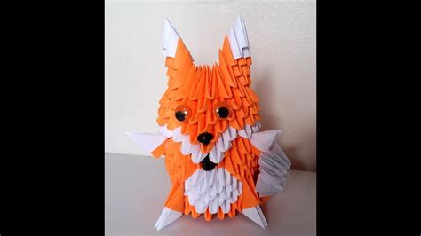 How To Make 3d Origami Fox Youtube