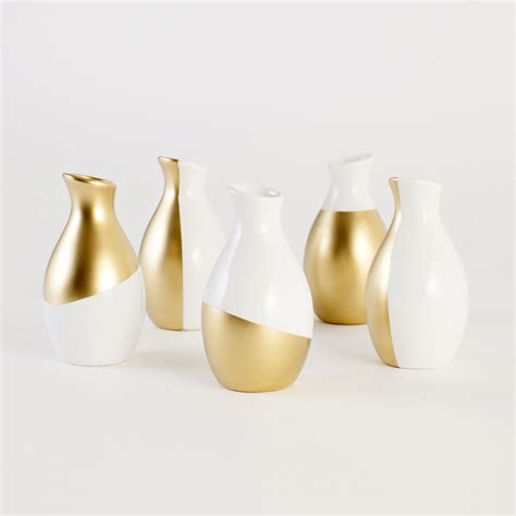 Making Gold Dipped Vases At Home Adorable Home