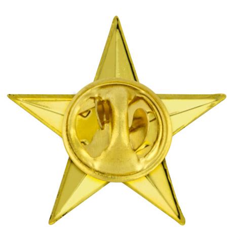 Pinmarts Military 3d 5 Point Gold Star Lapel Pin Ebay