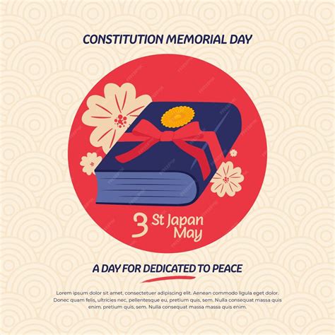 Free Vector Flat Japanese Constitution Memorial Day Illustration