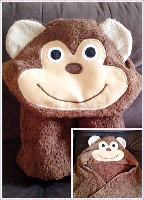 Monkey Kid Hooded Bath Towel Towels Kids Hooded Towel Diy Machine